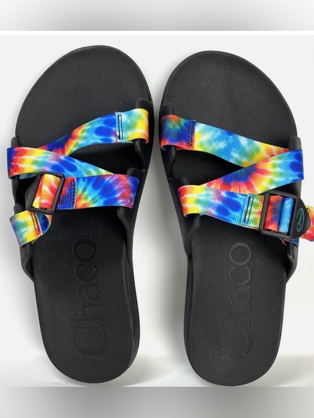 Chaco Chillos Mens Size 11 Dark Tie Dye Slip On Outdoors Sport Slide Sandals